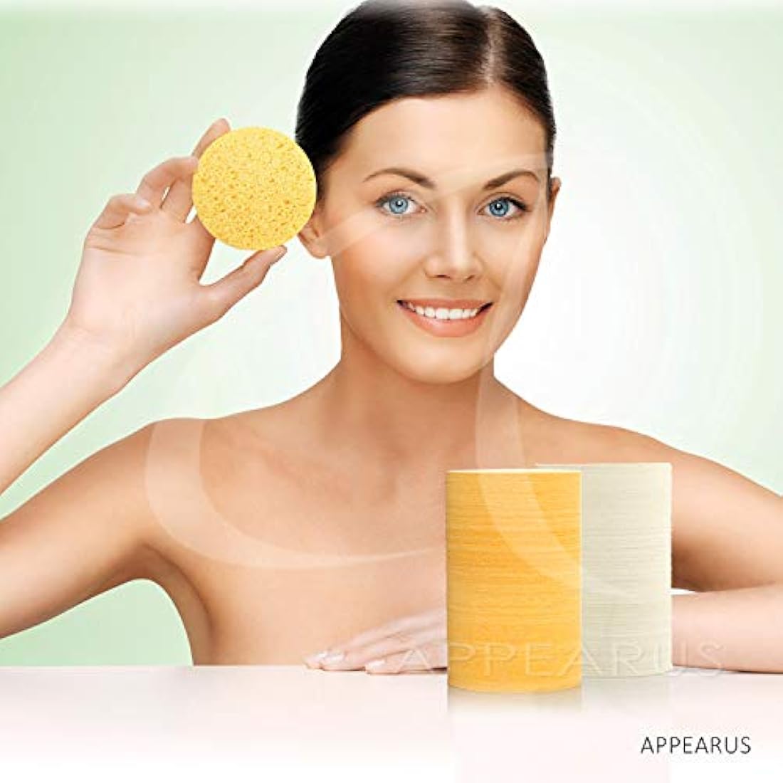Esponja facial de celulosa natural comprimida APPEARUS