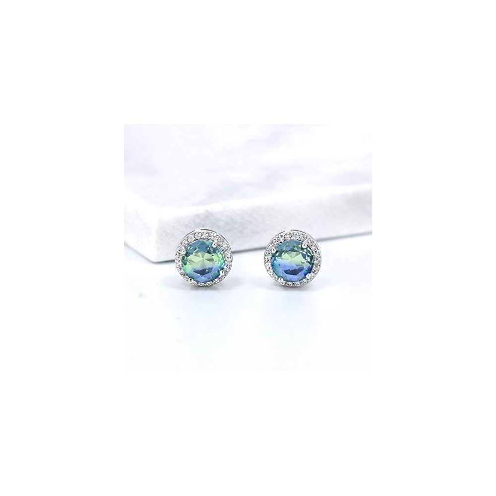 Aretes brillantescon circonita cúbica de cristal