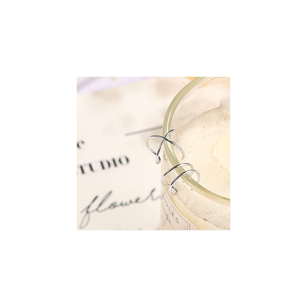 Aretes de plata sin perforación para mujeres