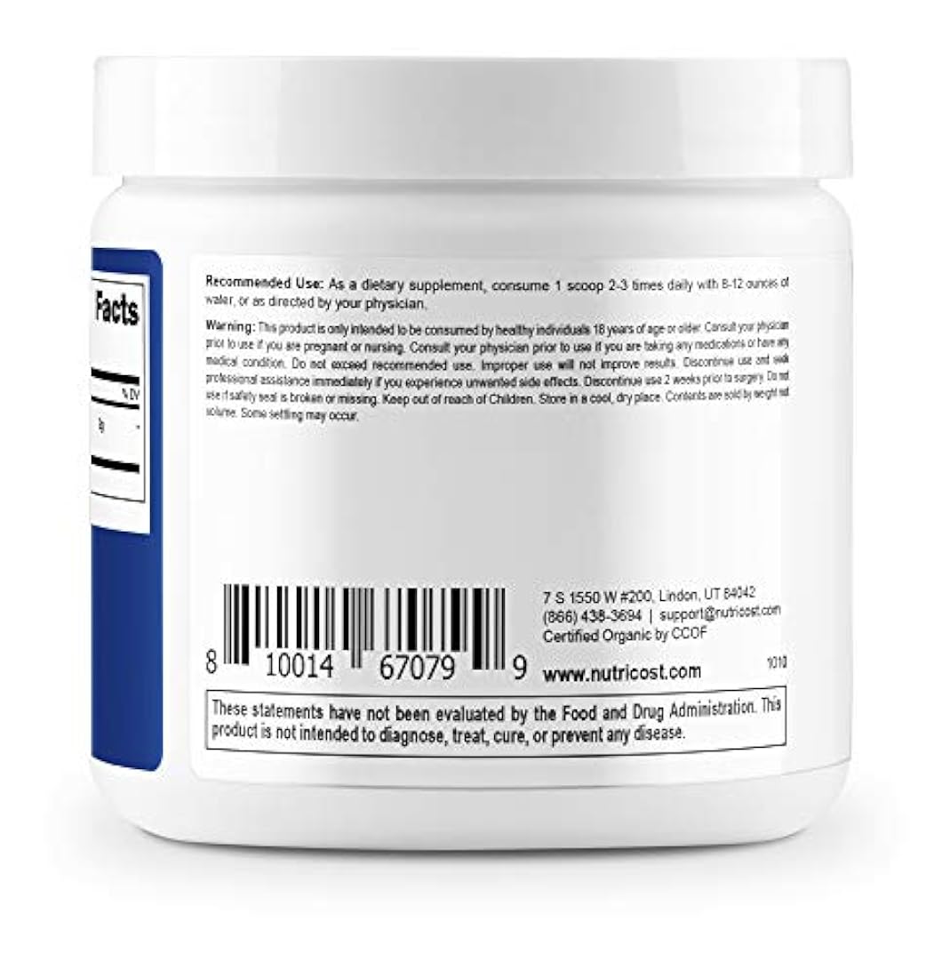 Nutricost Polvo orgánico de pana - Certificado USDA orgánico