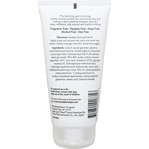 Limpiador Hidratante crema de lavado facial, sin secado