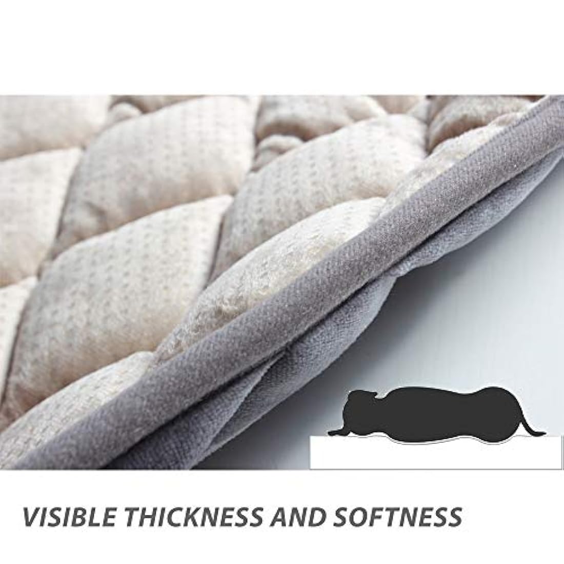 Colchón para perro con base antideslizante lavable suave para mascota