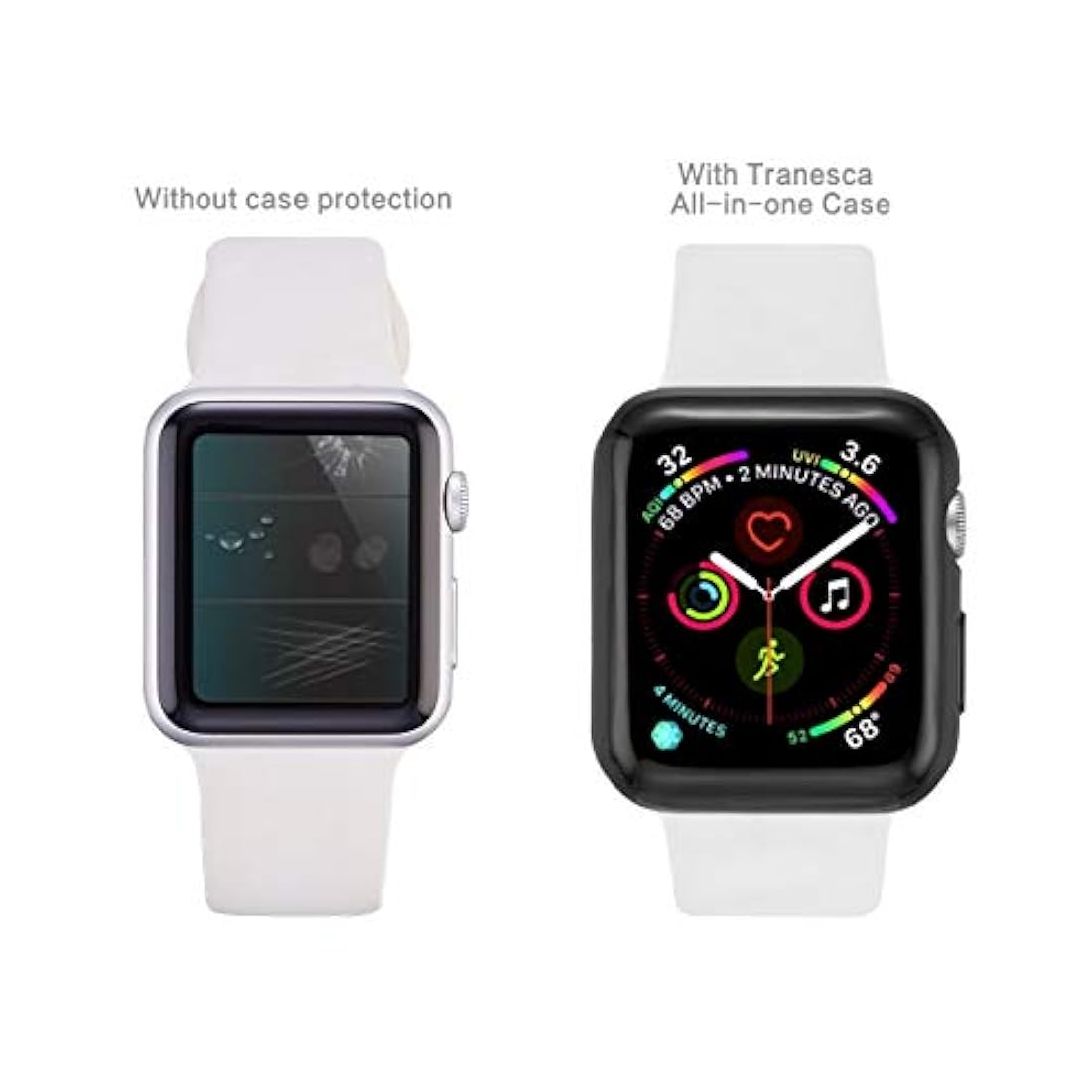 juego de 4 carcasas para Apple Watch de 1.496 in