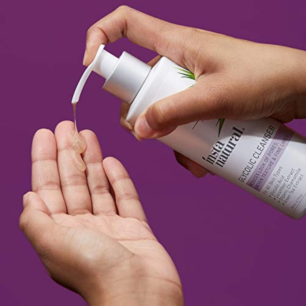 InstaNatural - Limpiador facial glicólico 17,3 ml