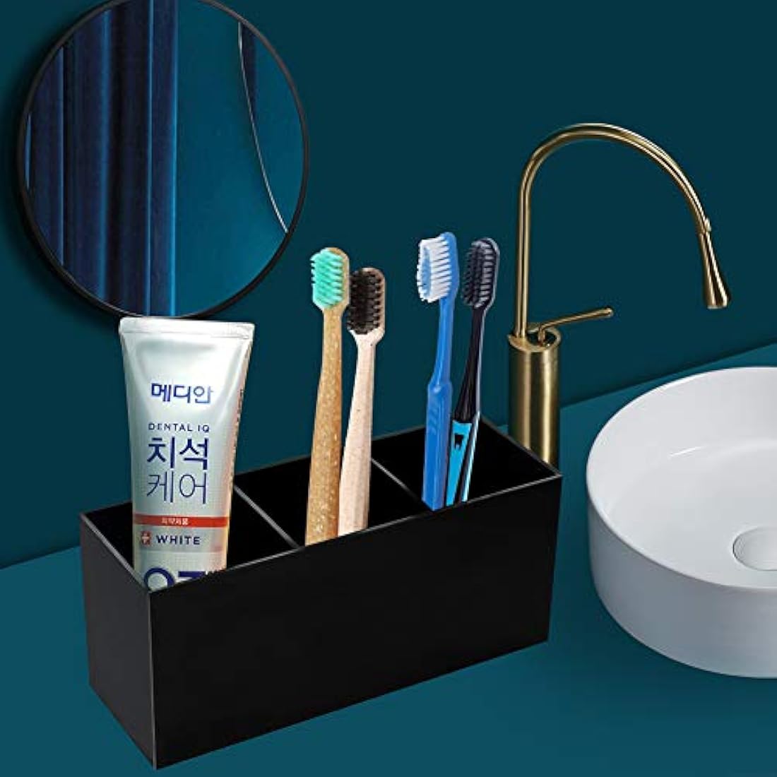 Organizador para maquillaje ranuras para cosméticos acrílico