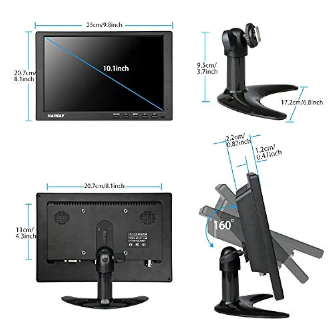 Monitor de 10,1 pulgadas