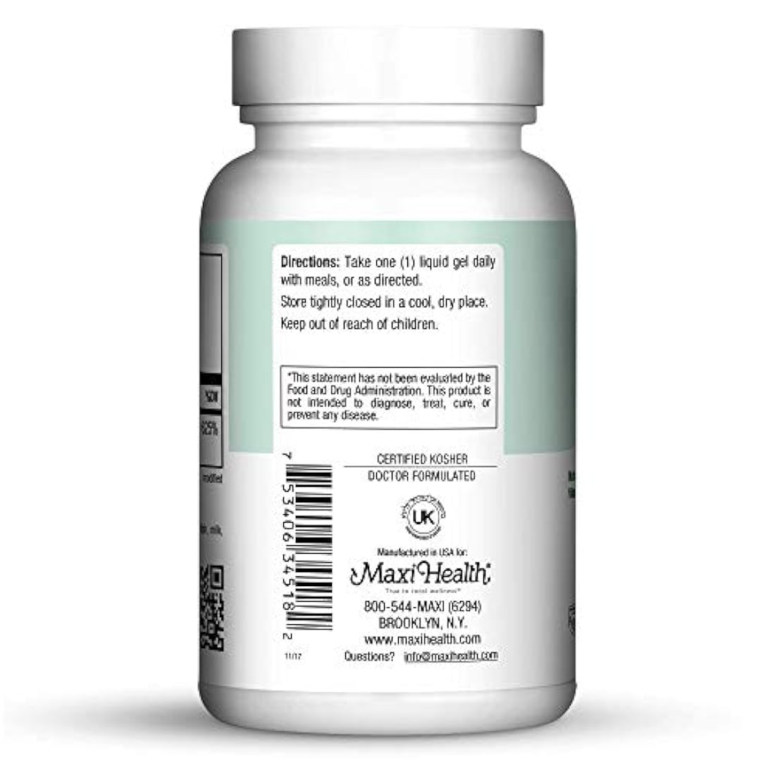 Maxi 5000 mg Suplemento de Vitamina D3 Liquid Gel, 1, 1