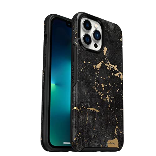 OtterBox Symmetry Series - Funda para iPhone 13 Pro Max y iPhone 12 Pro Max - enigma (negro/enigma gráfico)