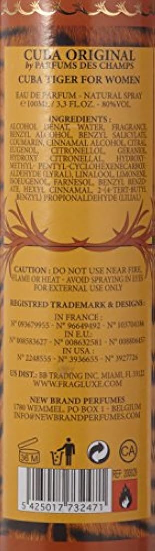 Perfume en Spray para mujer, 3.4 onzas de Cuba