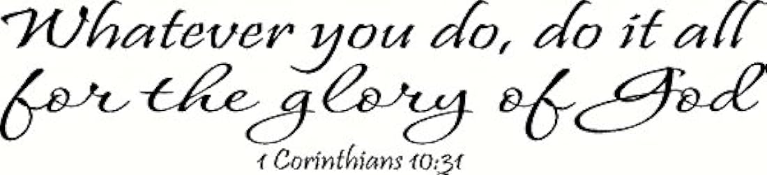 Decaltor 1 Corintios 10:31 - Cuadro decorativo para pared