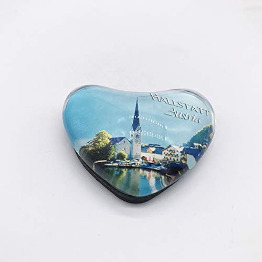 Imán de cristal para nevera en 3D, Hallstatt Austria