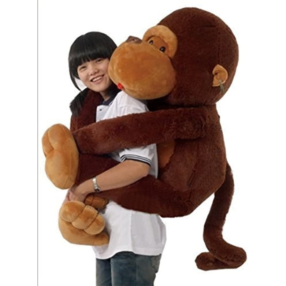 Peluche de mono gigante color marrón oscuro - 109cm de alto