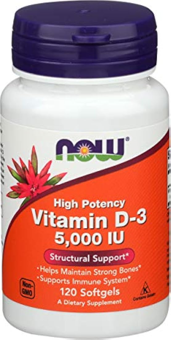 Now Foods Vitamina D3 5000 IU – 120 softgels, 2 Pack