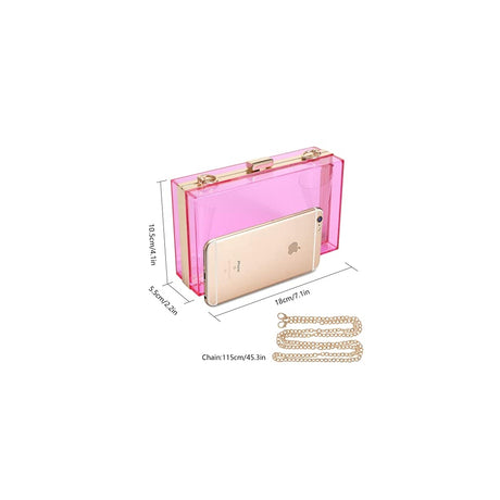 Bolso de mano de acrílico transparente  removible