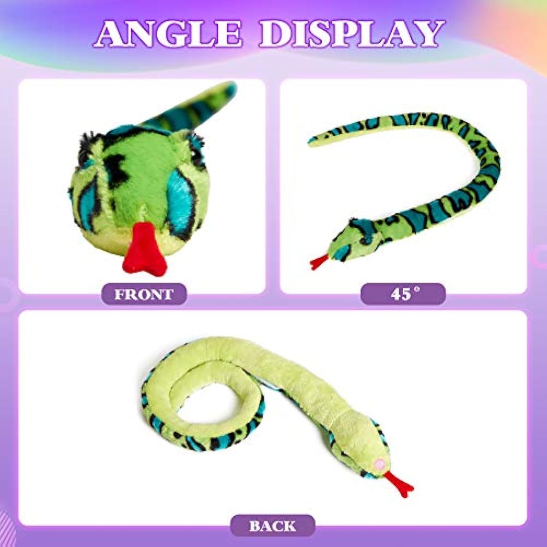 Peluches animal de peluches realista de serpiente 39.4