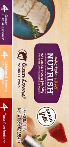 Comida Húmeda para Gatos Nutrish, Rachael Ray, Sin Granos, 12 Pzs