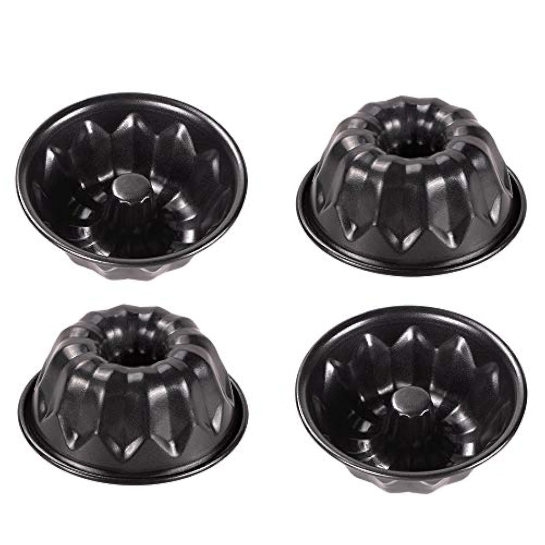 Juego de 4 mini sartenes de tubo acanalado