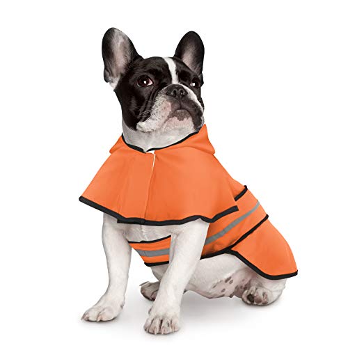 HDE - Impermeable con capucha para perros y cachorros, tallas S-XL