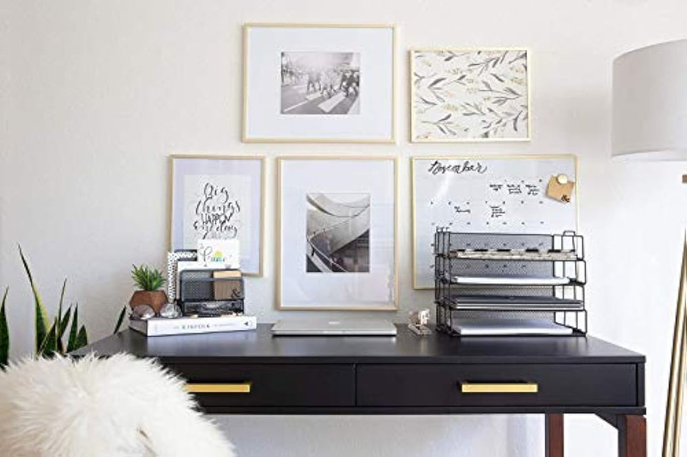 Blu Mónaco - Bandeja para hojas, Negro 4 Piezas