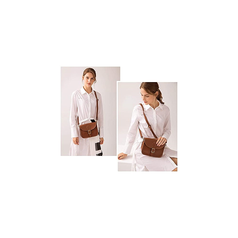 Bolsos cruzado de cuero vegano pequeño para mujer