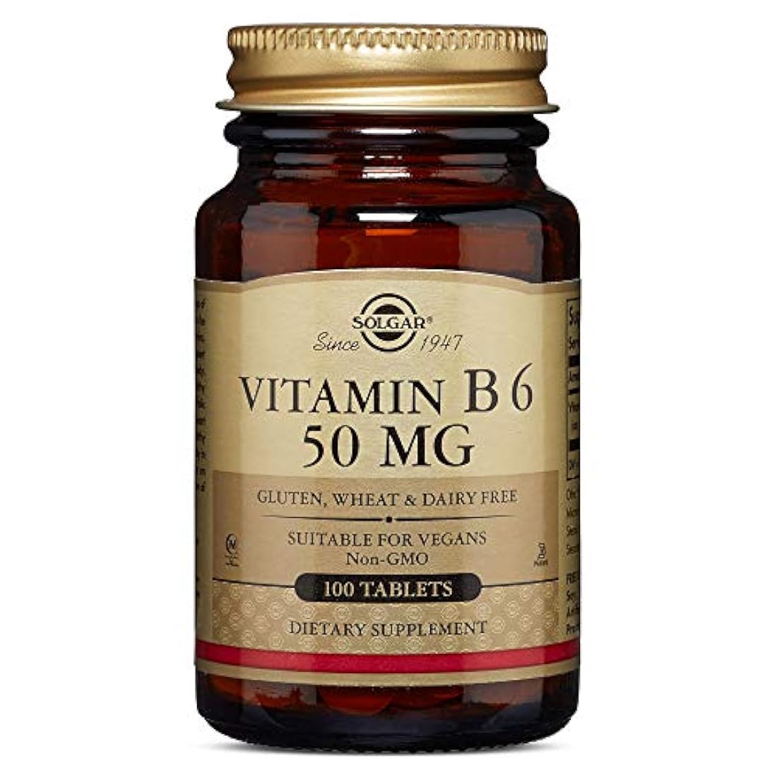 Solgar - Vitamina B6 50 mg, 100 tabletas