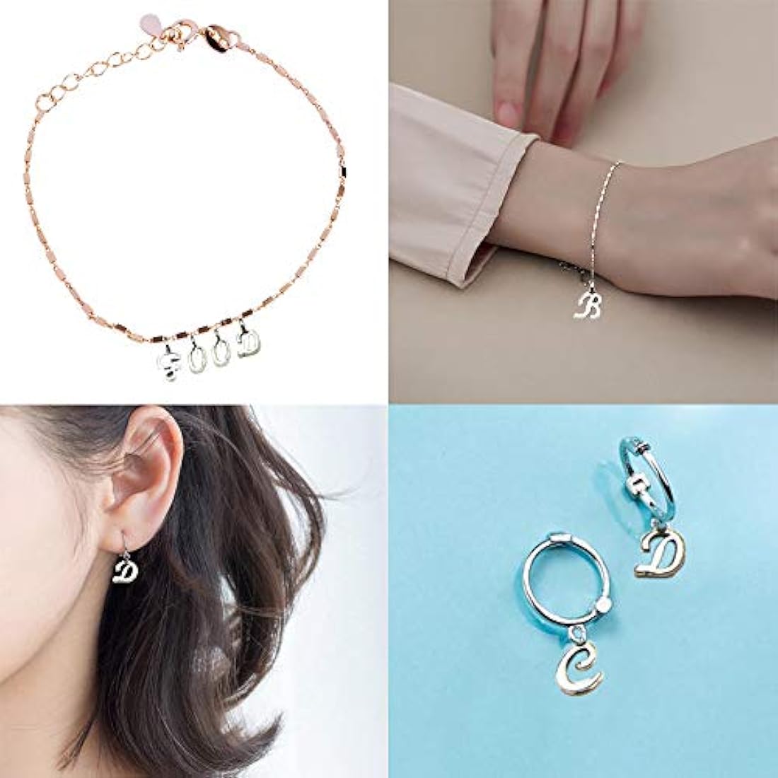 Dijes y medallas 130 letra alfabeto perlas colgantes