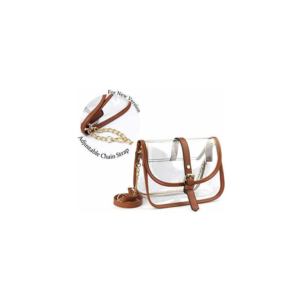 Bolsos de hombro de cadena transparente para mujer