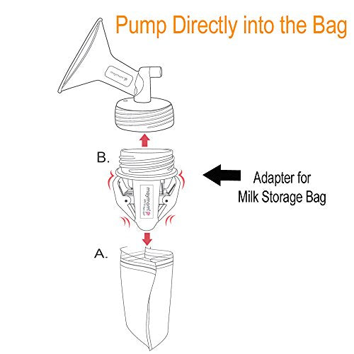 Adaptadores de bolsa de almacenamiento de leche materna