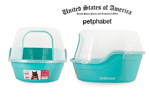 Caja de arena para gatos con capucha Petphabet Jumbo