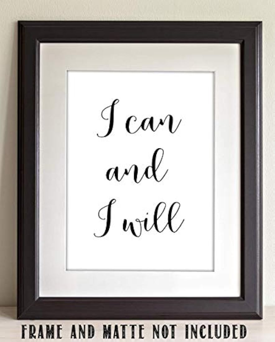 Puedo y lo haré - Impresión de arte de tipografía sin marco