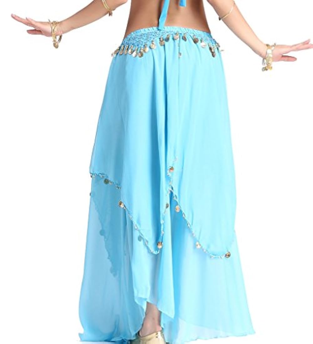 Disfraz falda de chifón para danza del vientre para mujer