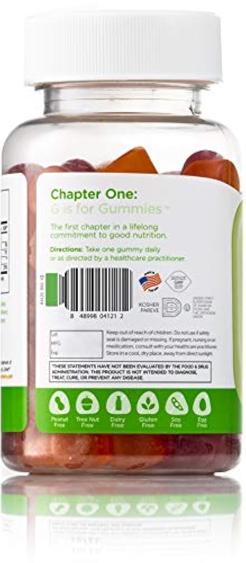 Chapter One Vitamin D3 Gummies, Great Tasting Chewable Vitamin D3 for Kids, Vitamin D3 1000IU, Certified Kosher (120 Flavored Gummies)