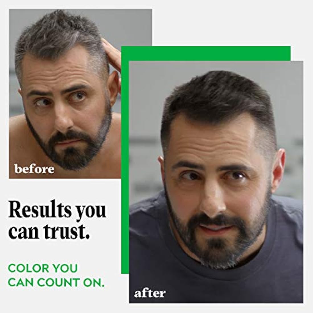 Tintura de cabello para hombres color marrón ceniza