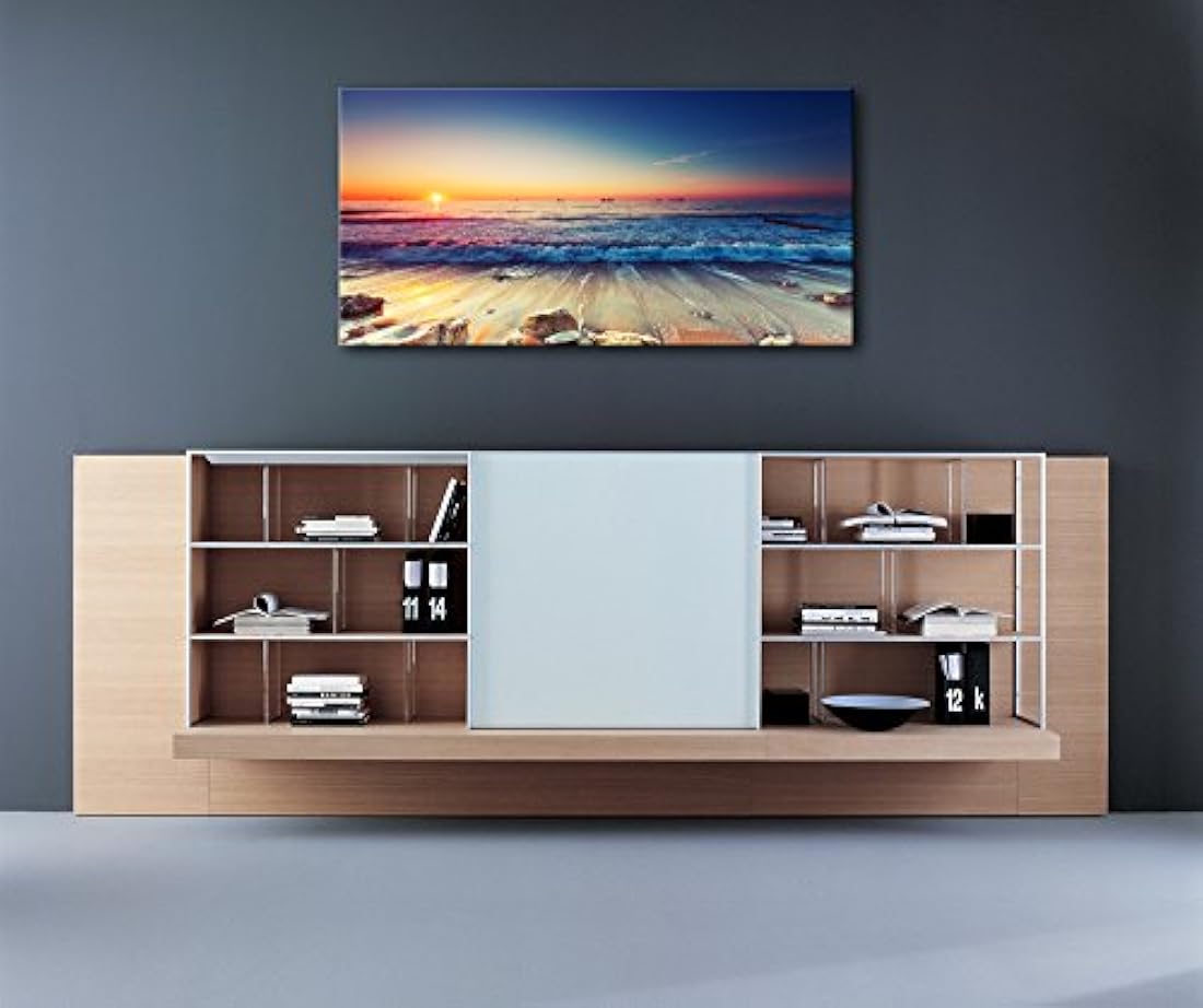 Pyradecor - Lienzo con diseño de ondas marinas grandes