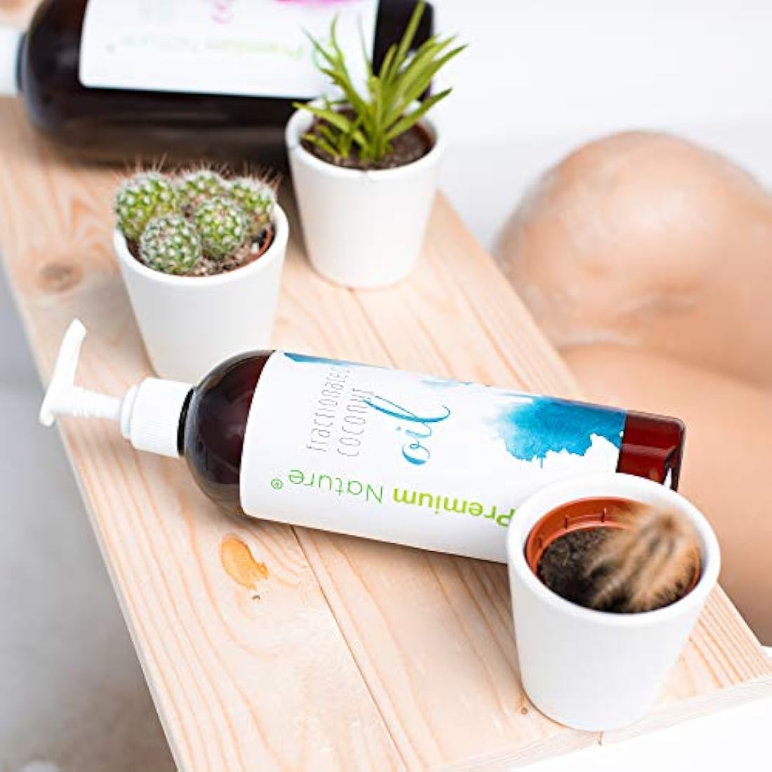 Aceite de masaje de coco fraccionado para piel seca