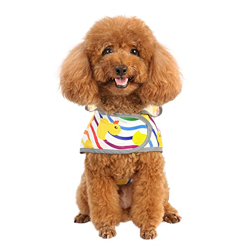 Chubasquero para perros con capucha y agujero para correa, abrigos reflectantes XS para perros, impermeable para perros pequeños