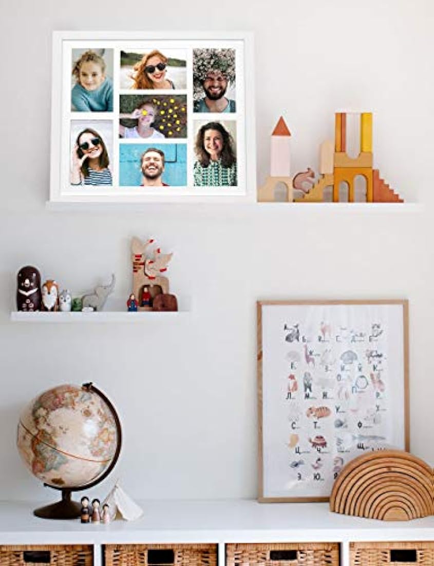 Marco de fotos (5.4 x 6.2 in), color plateado