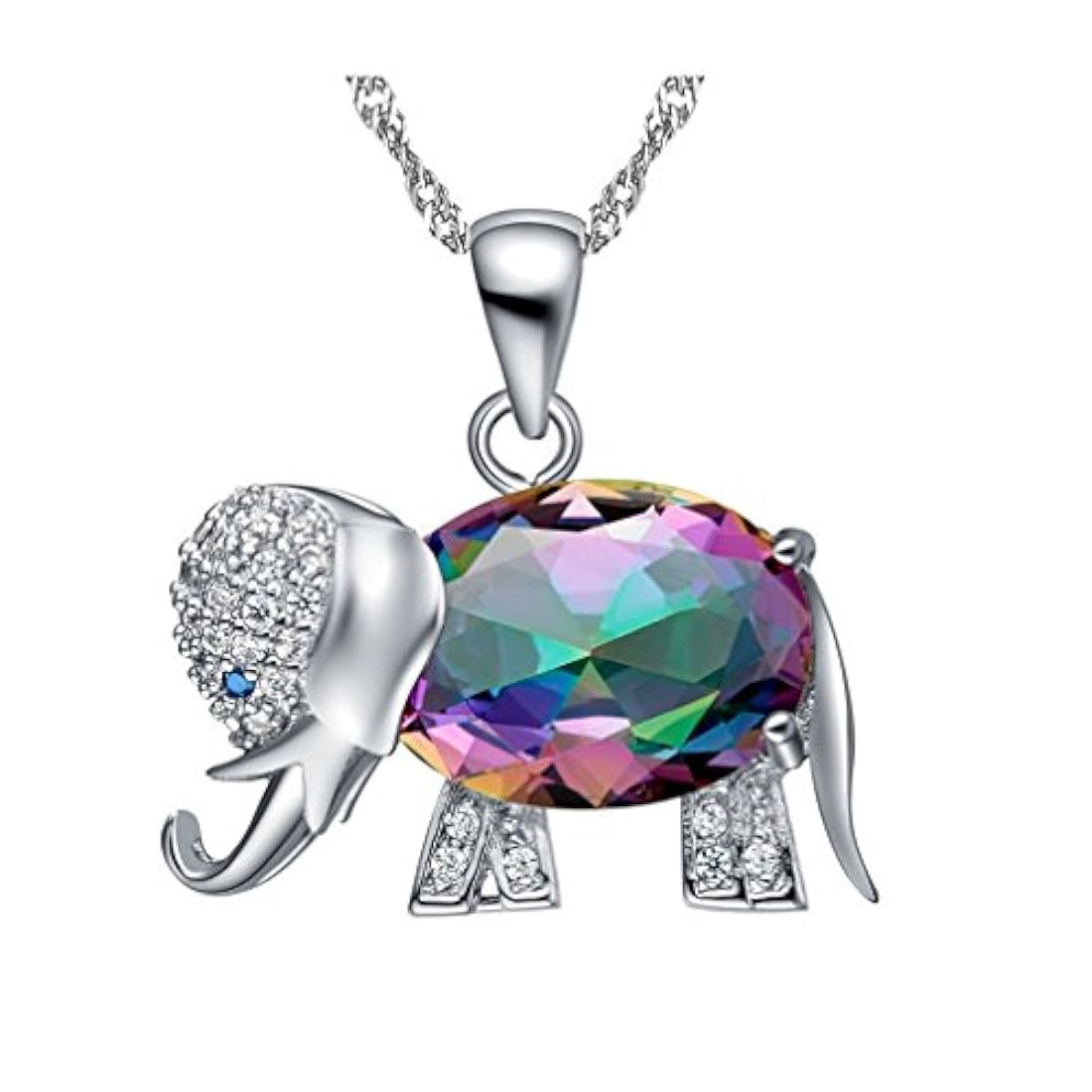 Uloveido N1154 Collar con colgante de elefante
