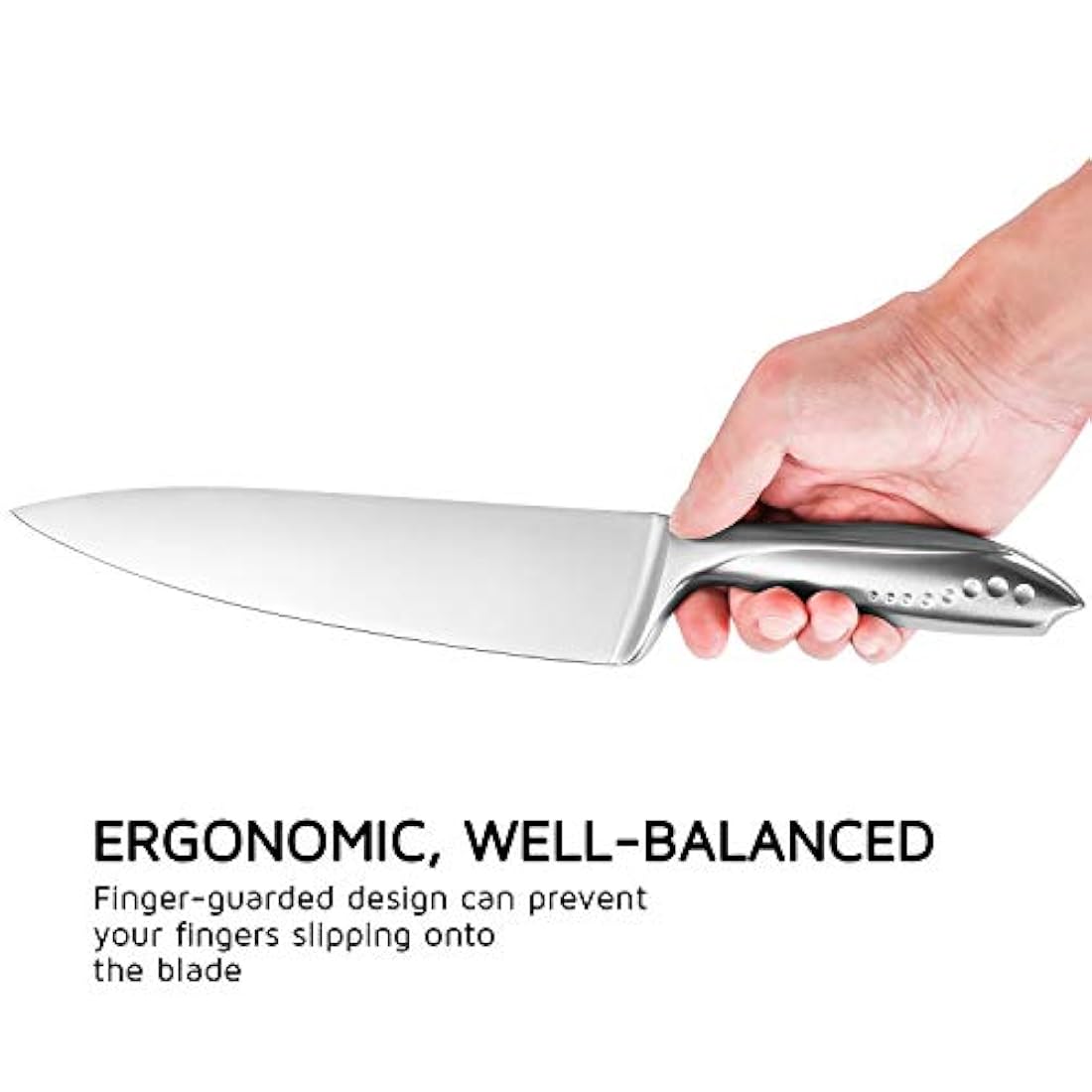 Juego de 5 cuchillos de cocina WELLSTAR, cuchilla afilada