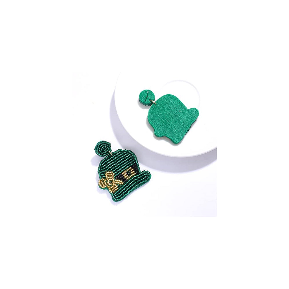 Aretes para mujer hechos a mano color verde