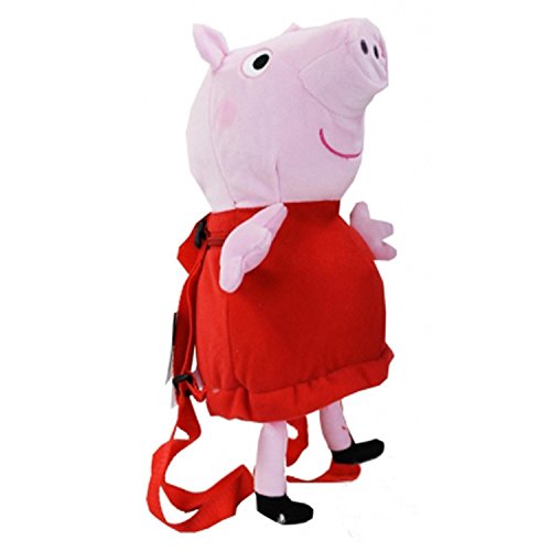 Mochila Peluche Rosa Rojo