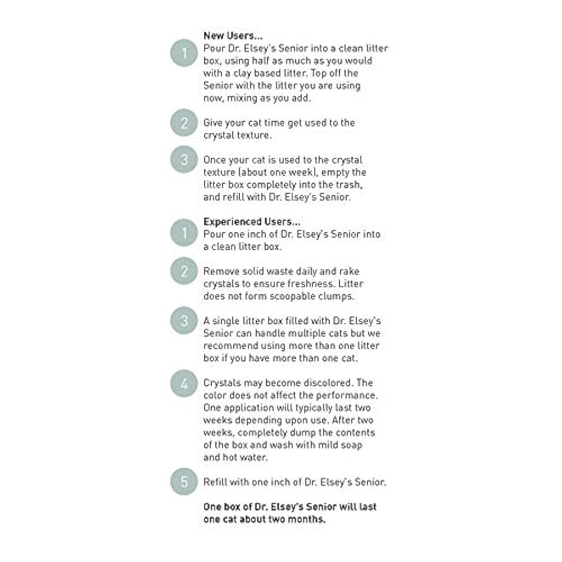 Precious Cat Dr. Elsey 's Senior Cat Litter, 8 libras.
