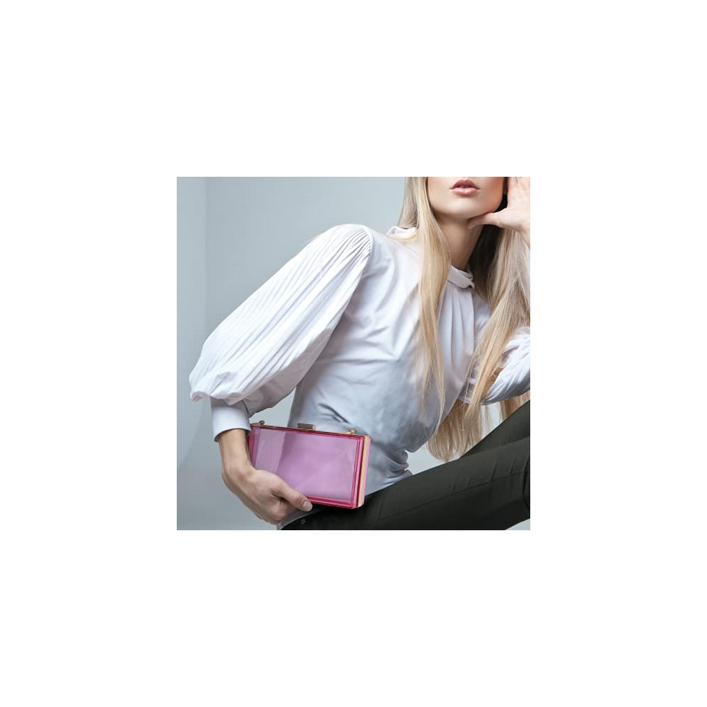 Bolso de mano de acrílico transparente  removible
