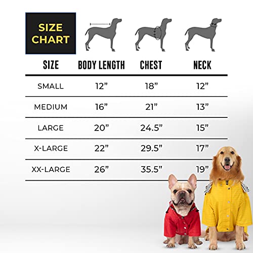 HDE Chubasquero de doble capa con cremallera para perros