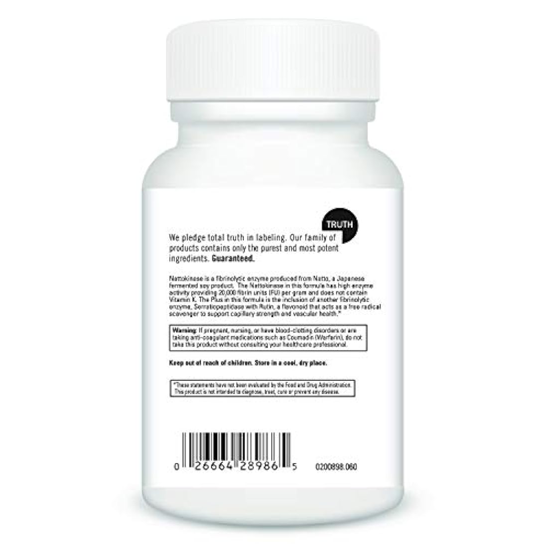 DaVinci Laboratories - Nattokinase Plus, Suplemento de Serrapeptase con Rutin, 60 Cápsulas Vegetarianas