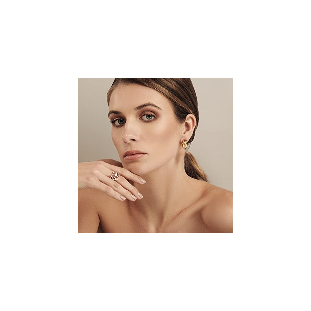 Aretes chapados en oro tipo arracadas para mujer