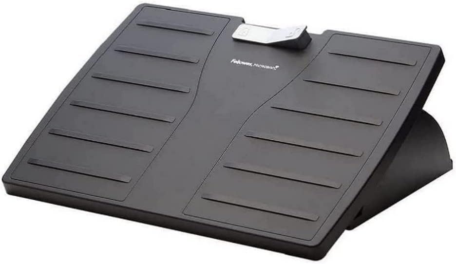 Reposapiés Ajustable Fellowes con Protección Microban, Negro
