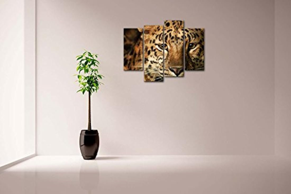 Cuadro de pared con cabeza de leopardo