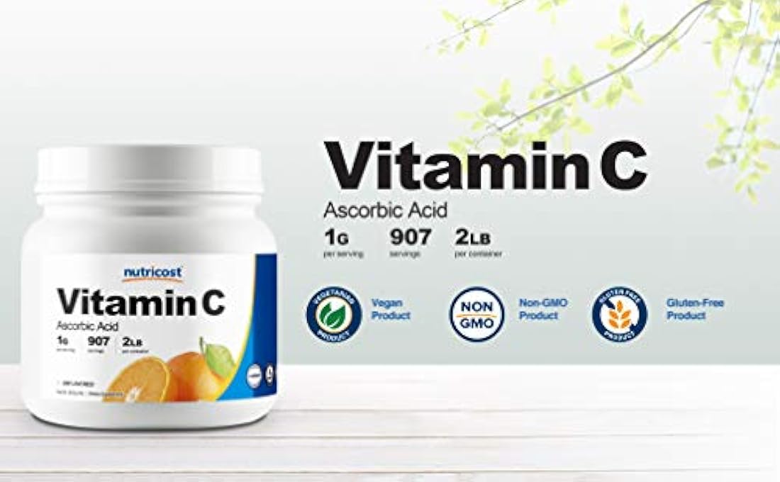 ácido ascórbico puro vitamina C, por porción, alta calidad