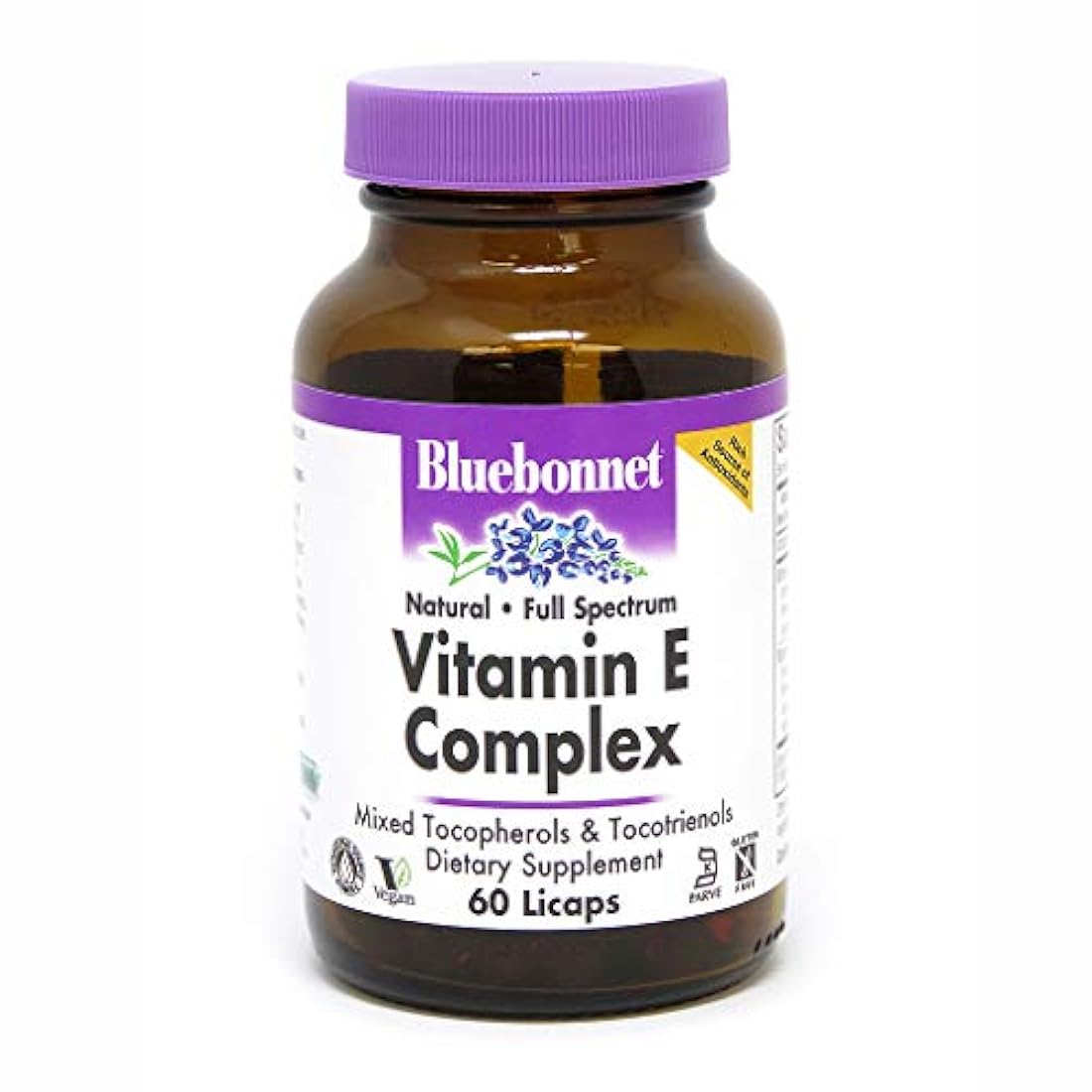 Bluebonnet Natural Full Spectrum Vitamina E Complejo - 60 Licaps